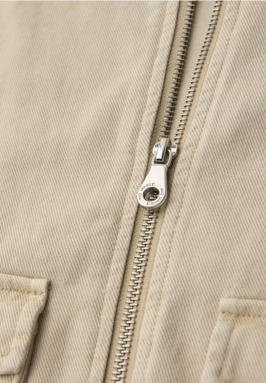 Veste look délavé powder beige