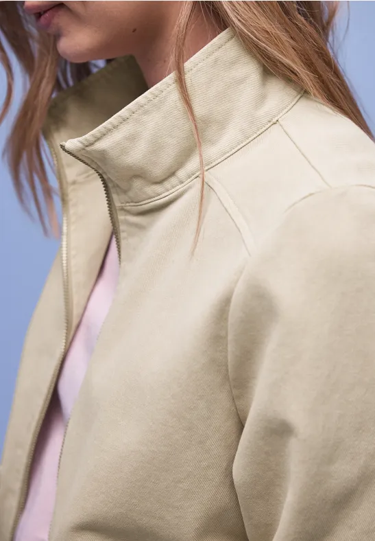 Veste look délavé powder beige