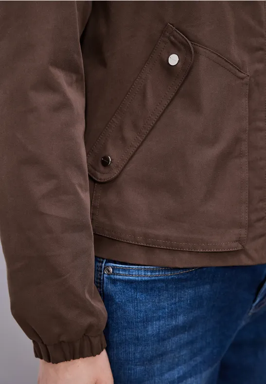 Krótka kurtka mahogany brown