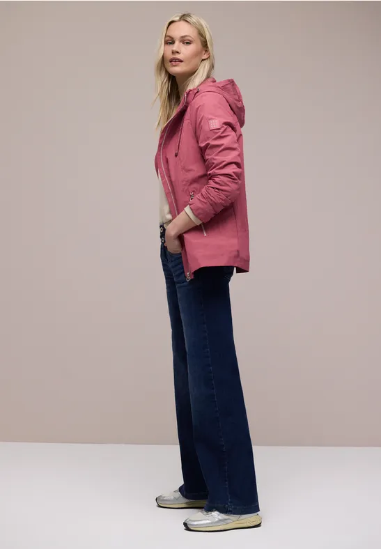 Jacke mit Kapuze und Zipper desert berry
