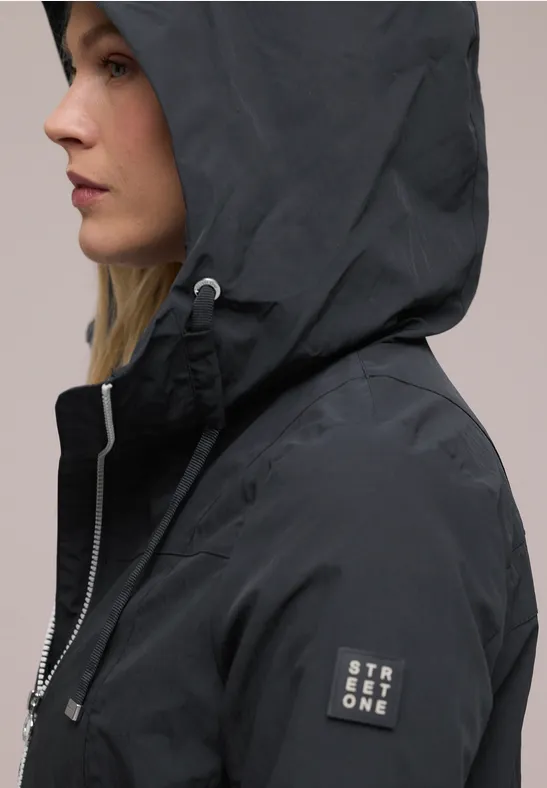 Jacke mit Kapuze und Zipper Skyfall Blue