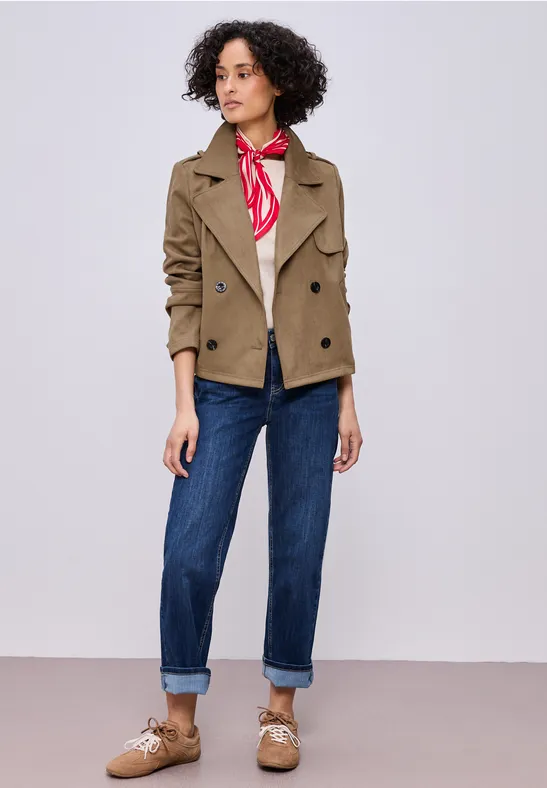 Krótki trencz Cinnamon Brown