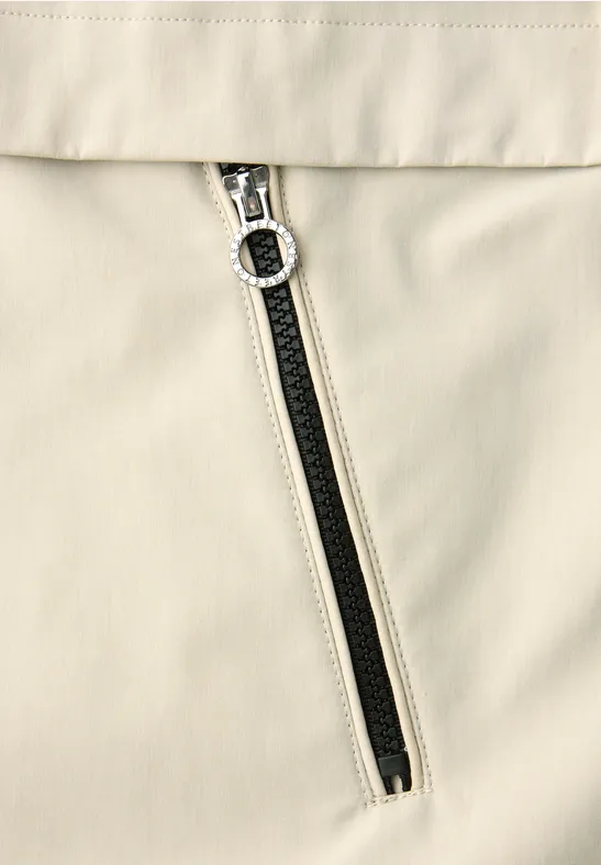 Parka mit Kapuze und 2-Wege-Zipper powder beige