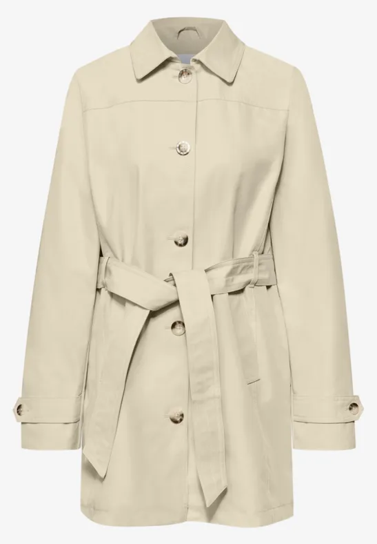 Trench-coat powder beige