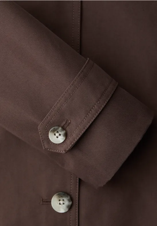 Trench-coat mahogany brown