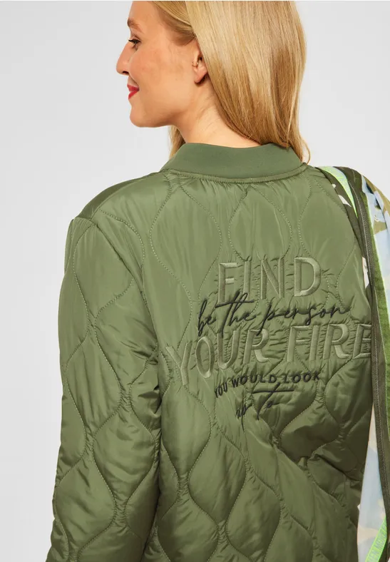 Veste Matelassée Courte Street One Femme - Capuche, Poches Zippées
