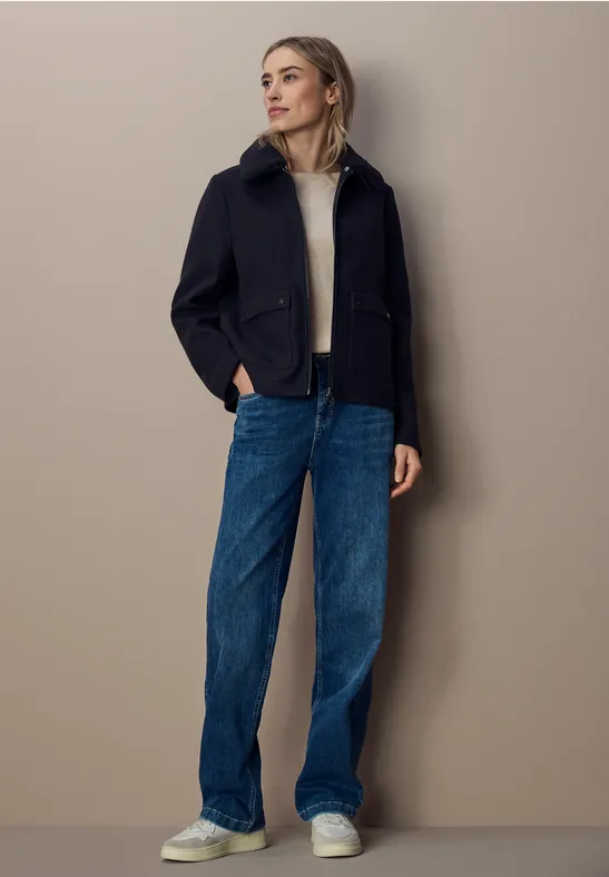 Jacke mit abnehmbarem Kragen Obsidian Blue