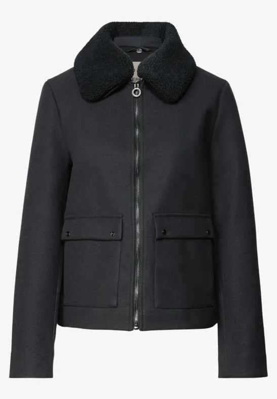 Jacke mit abnehmbarem Kragen Obsidian Blue