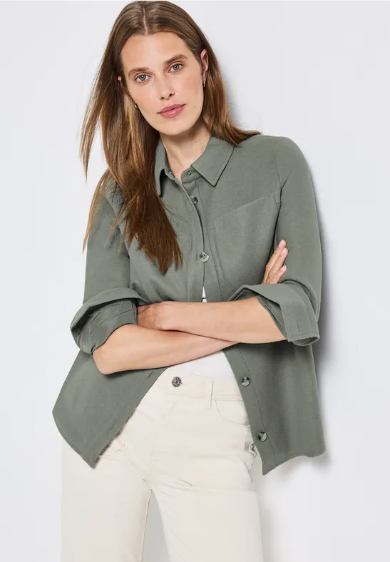 Overshirt In Wolloptik Fresh Sage