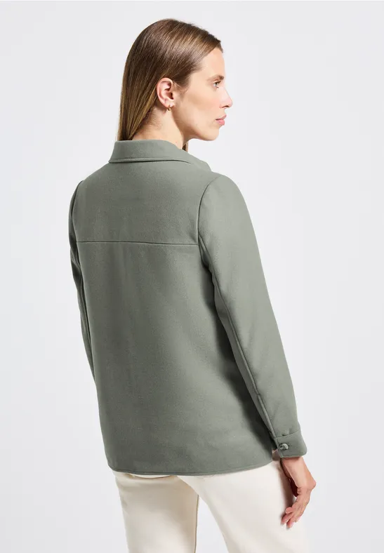 Overshirt In Wolloptik Fresh Sage