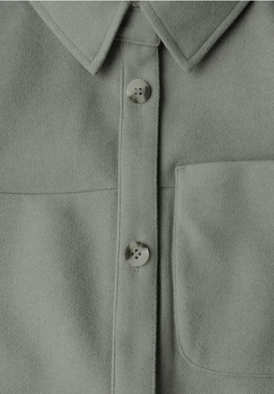 Overshirt In Wolloptik Fresh Sage