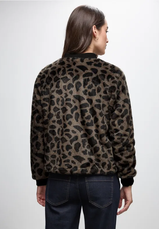 Fake Fur Leo-Blouson Teddy Brown
