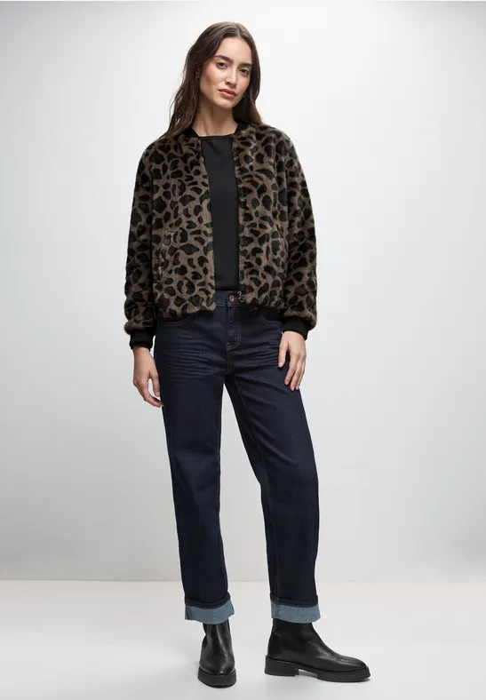 Fake Fur Leo-Blouson Teddy Brown