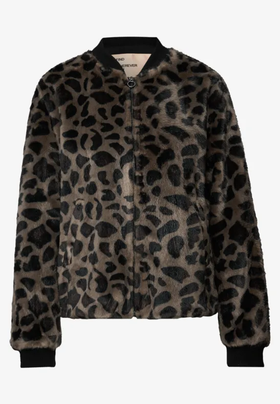 Fake Fur Leo-Blouson Teddy Brown