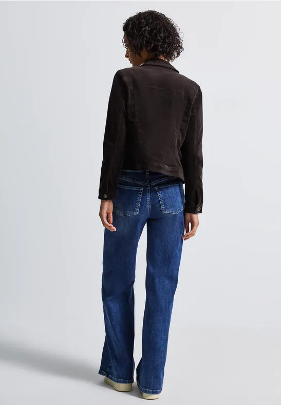 Mini-Cord Jacke deep roast brown
