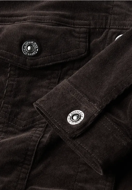 Mini-Cord Jacke deep roast brown