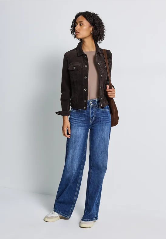 Mini-Cord Jacke deep roast brown