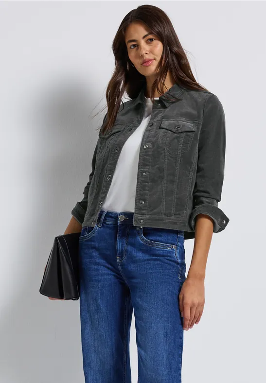 Mini-Cord Jacke concrete grey