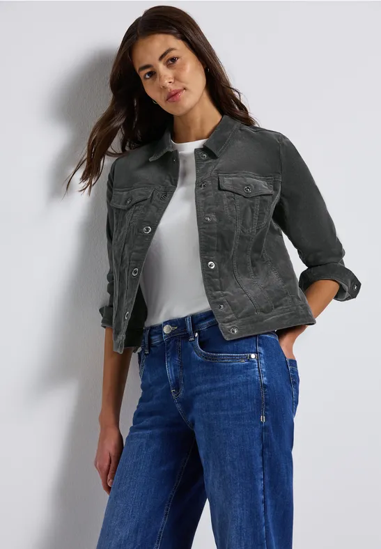 Mini-Cord Jacke concrete grey