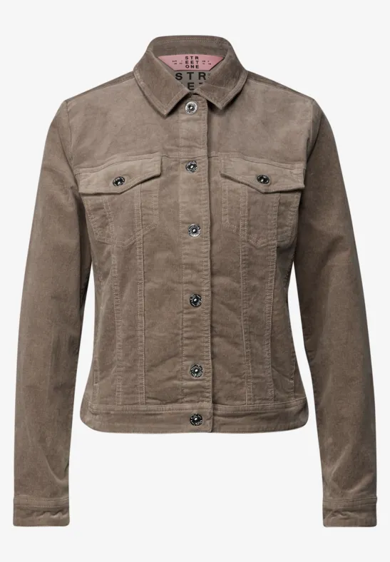 Mini-Cord Jacke bark brown