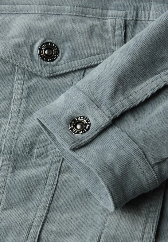 Mini-Cord Jacke washed blue