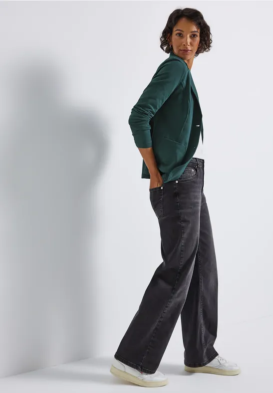 Basic Blazer deep teal green