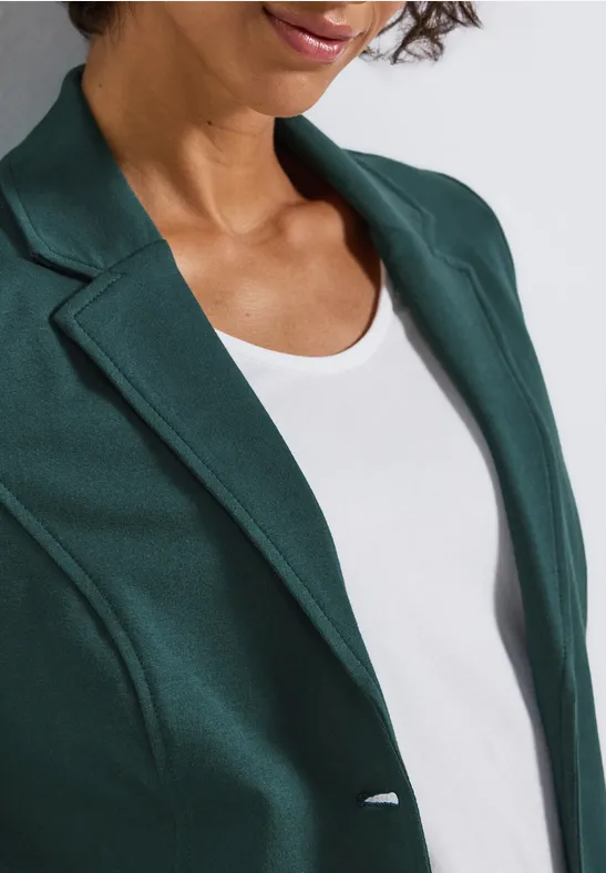 Basic Blazer deep teal green