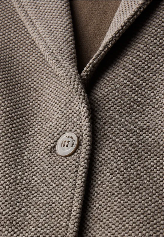 Blazer basique avec structure silk brown mel.