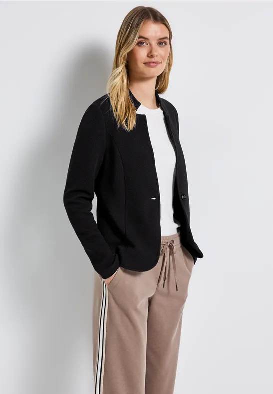 Jacquard blazer Black