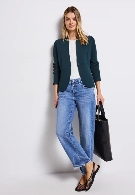 Jacquard blazer tide blue