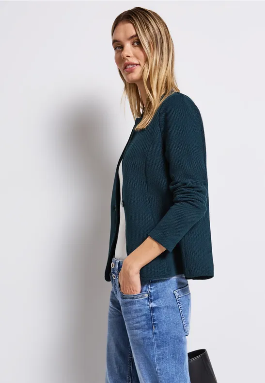 Jacquard blazer tide blue