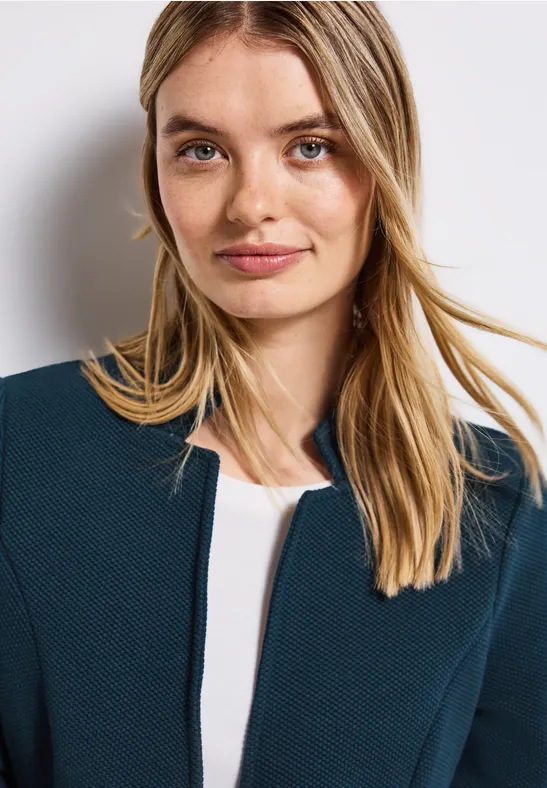 Jacquard blazer tide blue