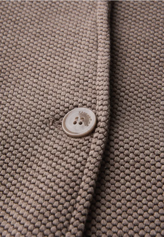 Jacquard blazer silk brown mel.