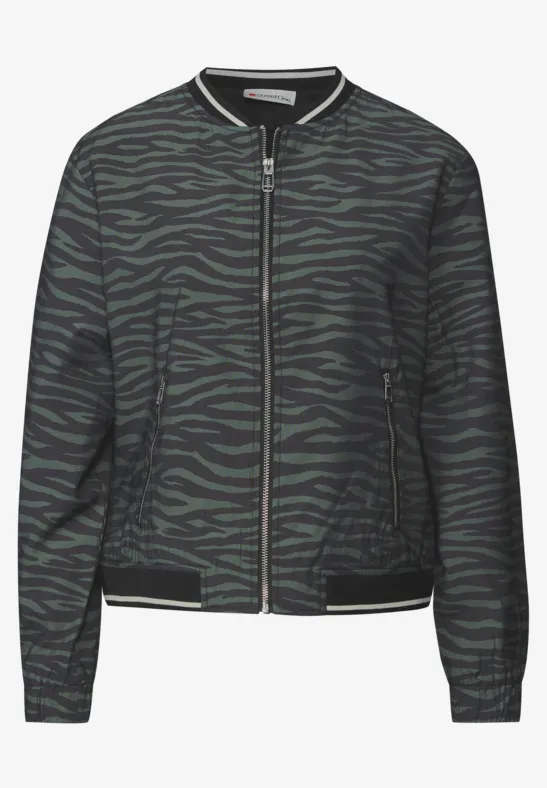 Gemusterter Blouson mid green
