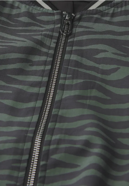 Gemusterter Blouson mid green