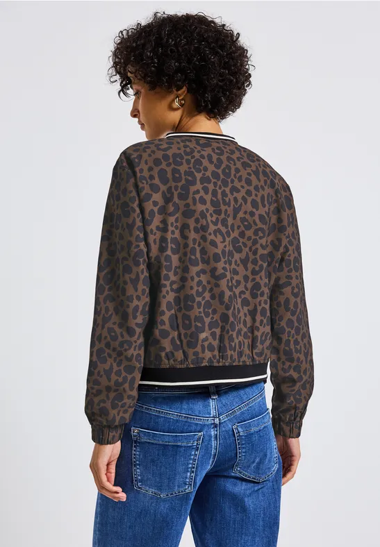 Gemusterter Blouson pecan brown