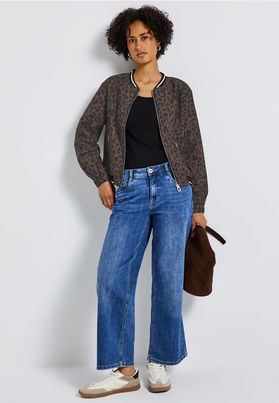 Gemusterter Blouson pecan brown