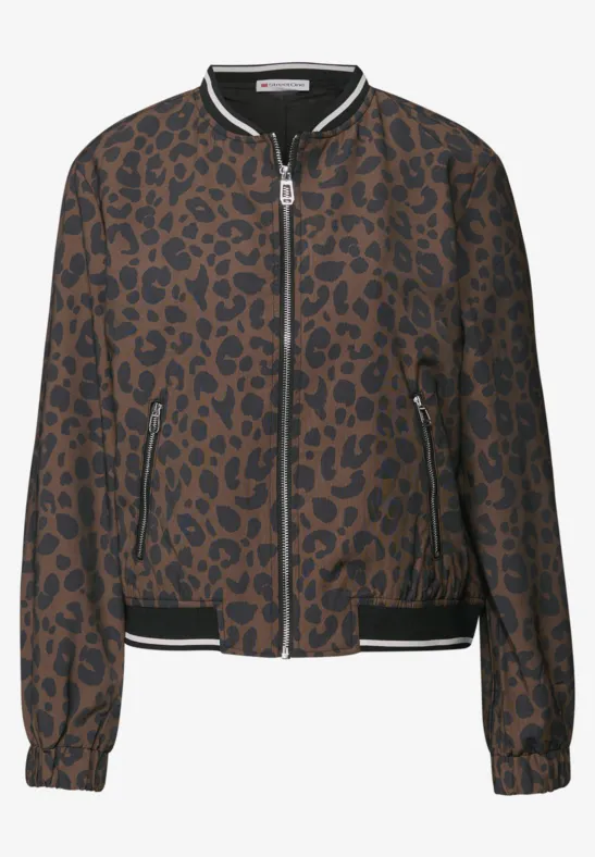 Gemusterter Blouson pecan brown