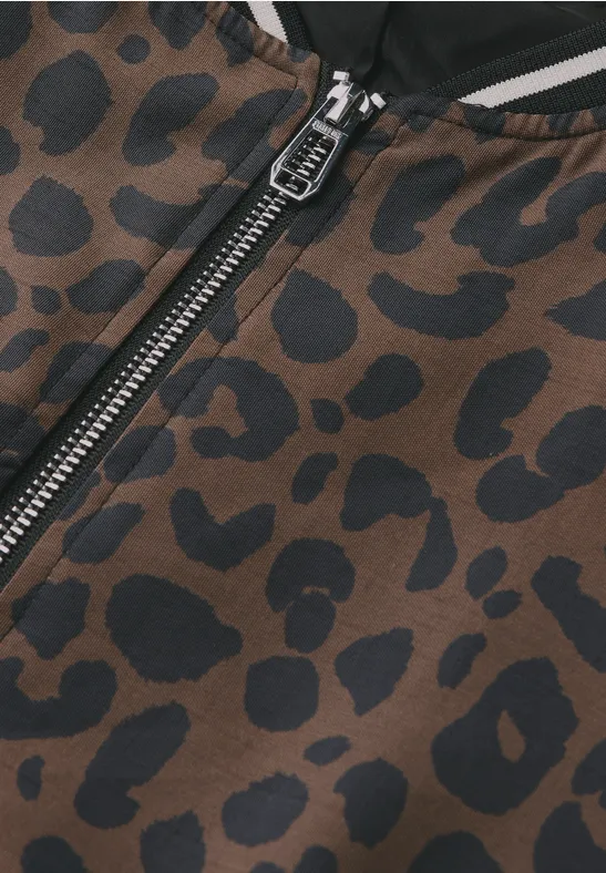 Gemusterter Blouson pecan brown
