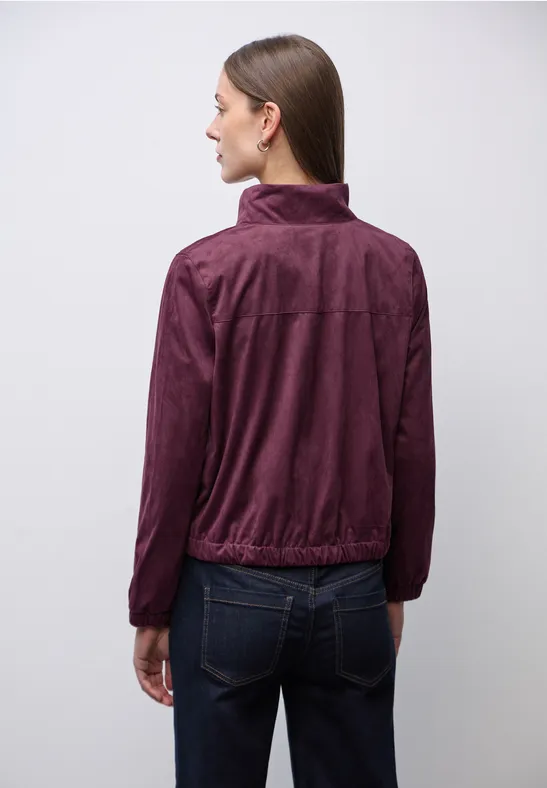 Kurze Velours Jacke noble red