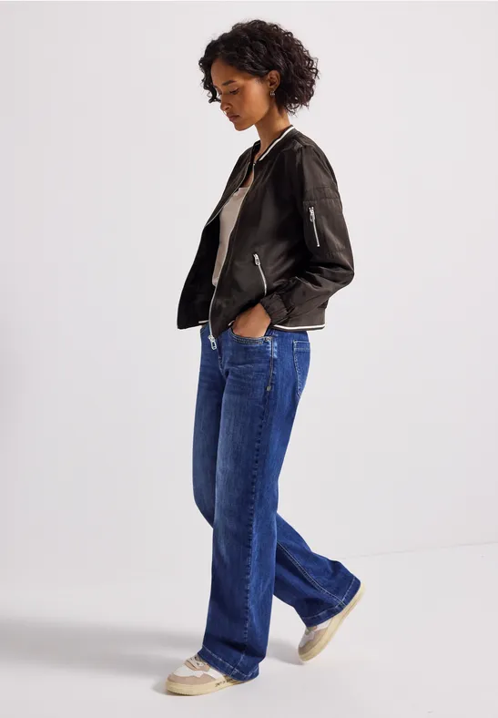Satin Blouson deep roast brown