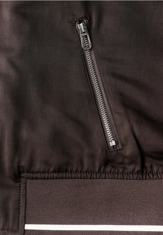 Satin Blouson deep roast brown