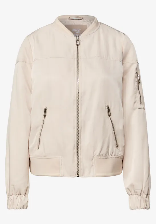 Satin Blouson malted beige
