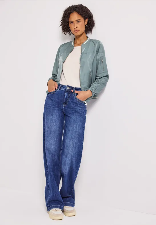 Satin Blouson arona blue