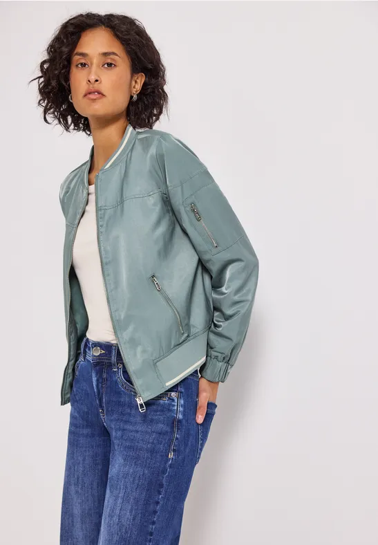 Satin Blouson arona blue