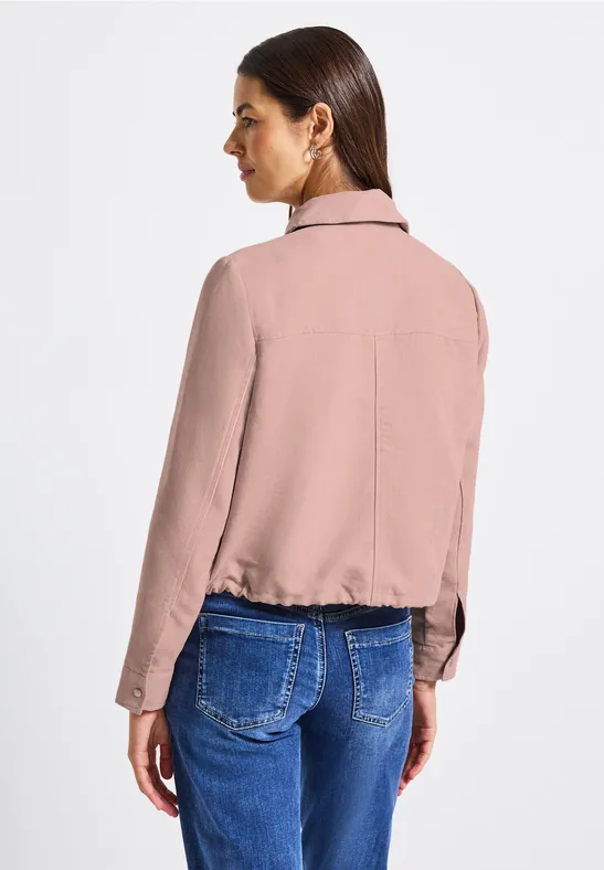 Cordjacke mit Zipper faded rose