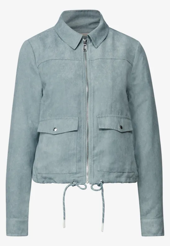Cordjacke mit Zipper arona blue