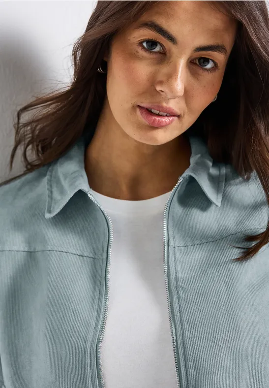 Cordjacke mit Zipper arona blue