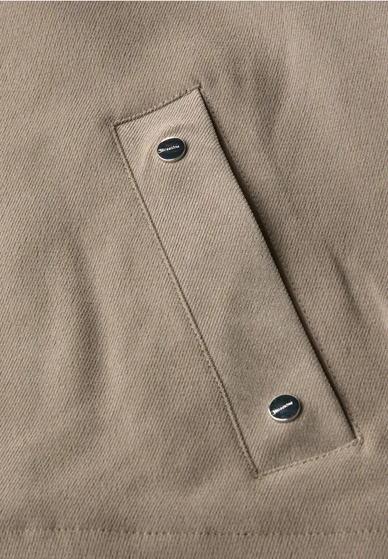 Blouson met capuchon van jersey morning beige