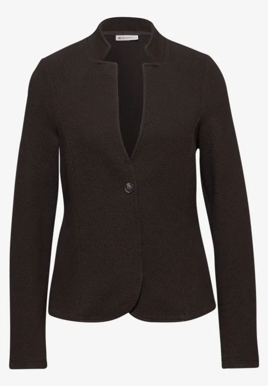 Jacquard Blazer deep roast brown